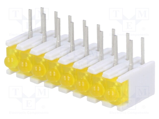 LED - KOTELOSSA - KELTAINEN - DIODIEN LM: 8 - 20MA - 38° - 2,1V - 25MCD - Merkkivalot ja pienoislamput - ZSU0831 - 1