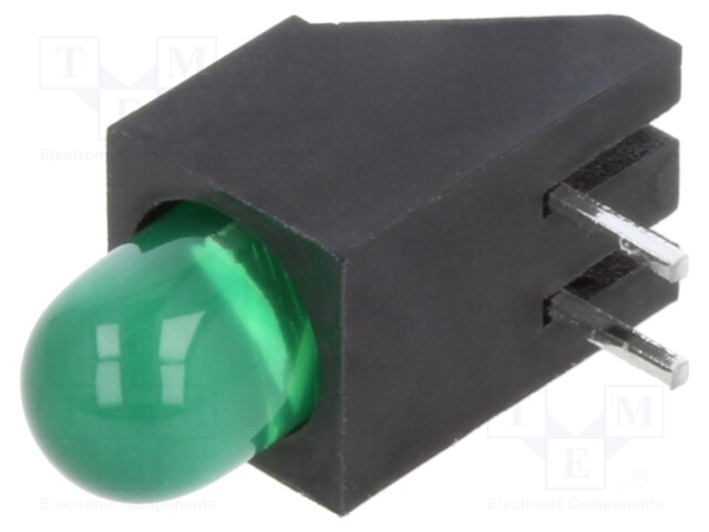 LED - KOTELOSSA - 4,85MM - DIODIEN LM: 1 - VIHREÄ - 20MA - 60° - 30MCD - Merkkivalot ja pienoislamput - SSF-LXH100GD-01 - 1