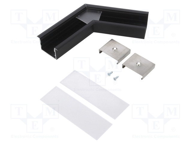 LIITIN 120° - MUSTA - ALUMIINI - ANODISOITU - VARIO30-07 - Profiilit LED nauhoille - TOP-V4810021 - 1