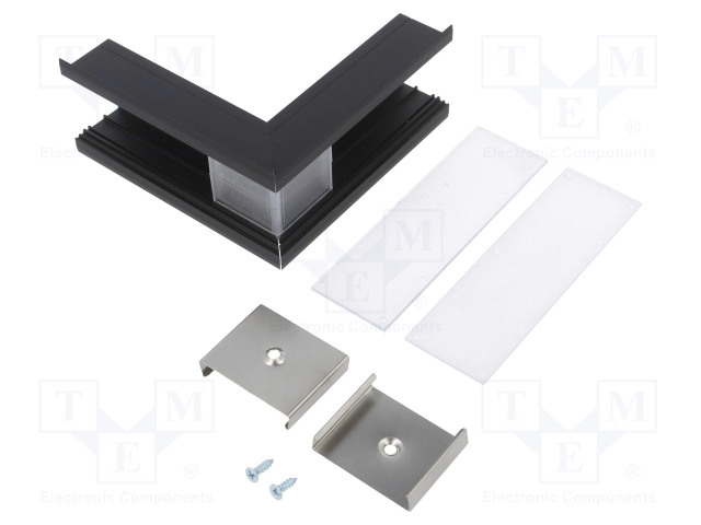 LIITIN 270° - MUSTA - ALUMIINI - ANODISOITU - Profiilit LED nauhoille - TOP-V4830021 - 1