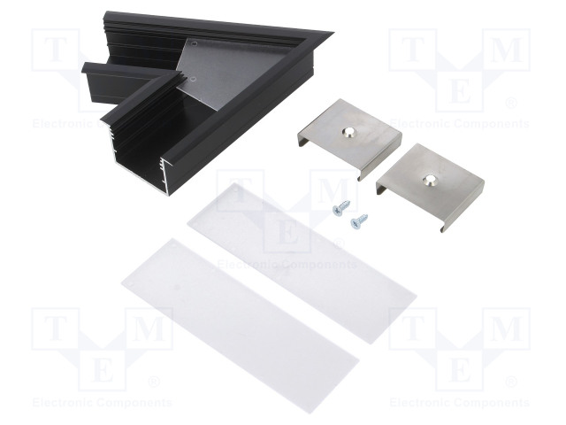 LIITIN 60° - MUSTA - ALUMIINI - ANODISOITU - VARIO30-07 - Profiilit LED nauhoille - TOP-V4780021 - 1