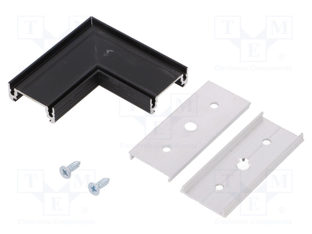 LIITIN 90° - MUSTA - ALUMIINI - ANODISOITU - SURFACE14 - Profiilit LED nauhoille - TOP-A2990021 - 1