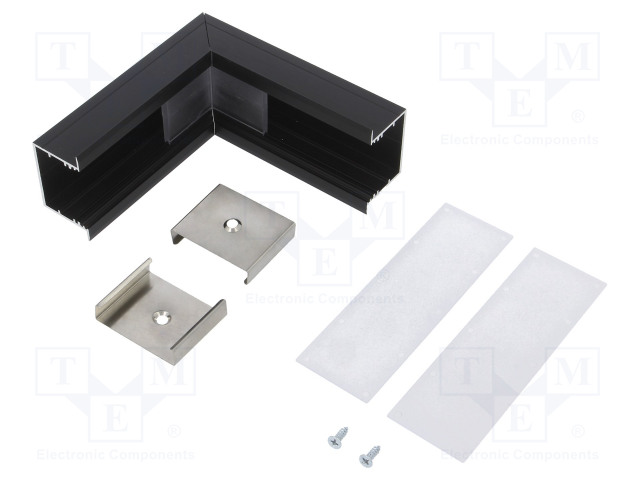 LIITIN 90° - MUSTA - ALUMIINI - ANODISOITU - VARIO30-07 - Profiilit LED nauhoille - TOP-V4800021 - 1