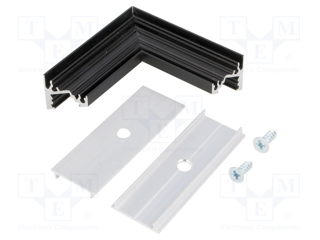 LIITIN 90° - MUSTA - ALUMIINI - CORNER10 - Profiilit LED nauhoille - TOP-83110021 - 1