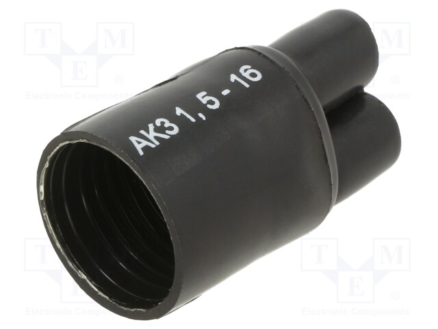 LÄMPÖKUTISTUVA JAKOSUOJUS - 25/9MM - MUSTA - AK - LIIT.MÄÄRÄ: 3 - Kutistemuovit - TKP3K025090903C1 - 1