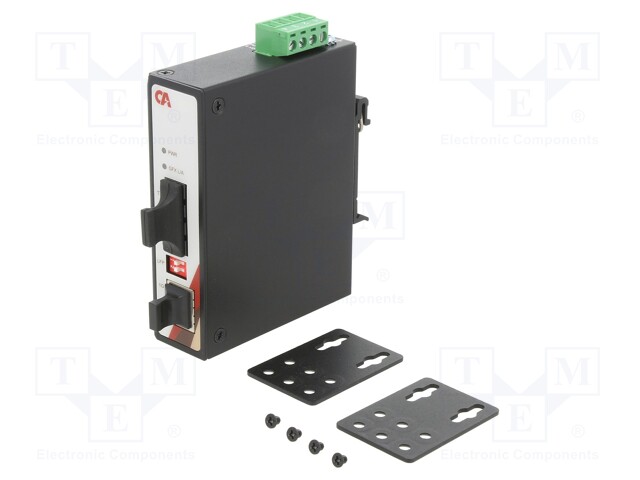 MEDIAMUUNNIN - GIGA ETHERNET/YKSIMUOTOVALOKUITU - 12÷48VDC - 2,2W - Teollisuusverkot - MEGU-0201-S1 - 1