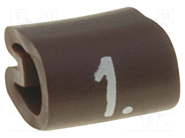 MERKIT - MERKINTÄ: 1 - 2,9÷4,7MM - PVC - RUSKEA - -45÷70°C - Kaapeleiden merkintä - TE-06161101 - 1