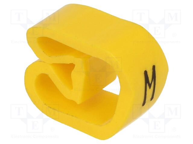 MERKIT - MERKINTÄ: M - 8÷16MM - PVC - KELTAINEN - -30÷80°C - CLI C - W: 11MM - Kaapeleiden merkintä - WM-0253411661 - 1
