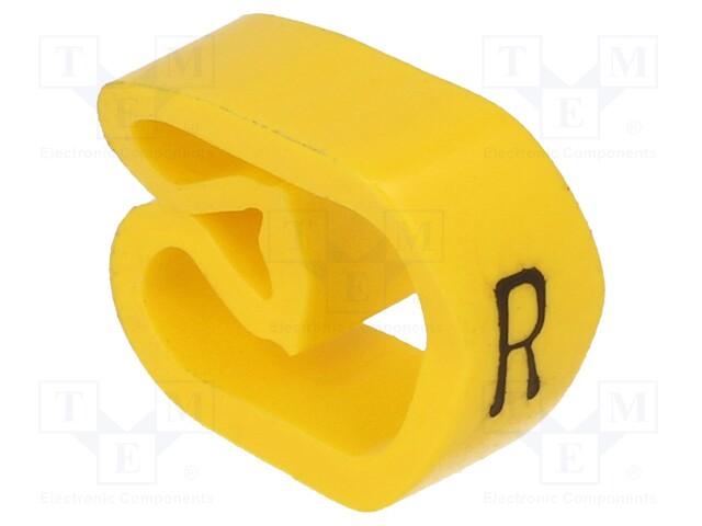 MERKIT - MERKINTÄ: R - 8÷16MM - PVC - KELTAINEN - -30÷80°C - CLI C - W: 11MM - Kaapeleiden merkintä - WM-0253411671 - 1