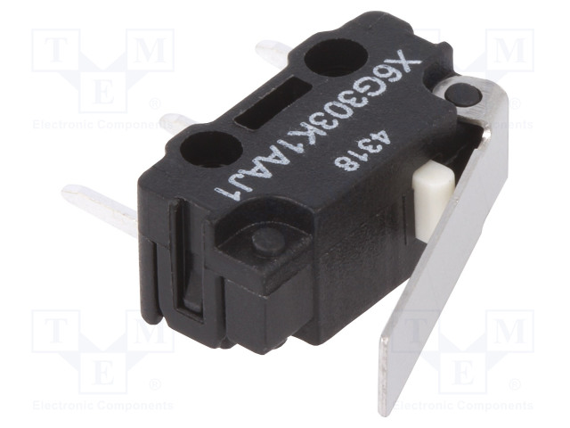 MIKROKYTKIN SNAP ACTION - 3A/250VAC - VIVUN KANSSA - SPDT - ON-(ON) - SANP ACTION mikrokytkimet - X6G303K1AAJ1 - 1