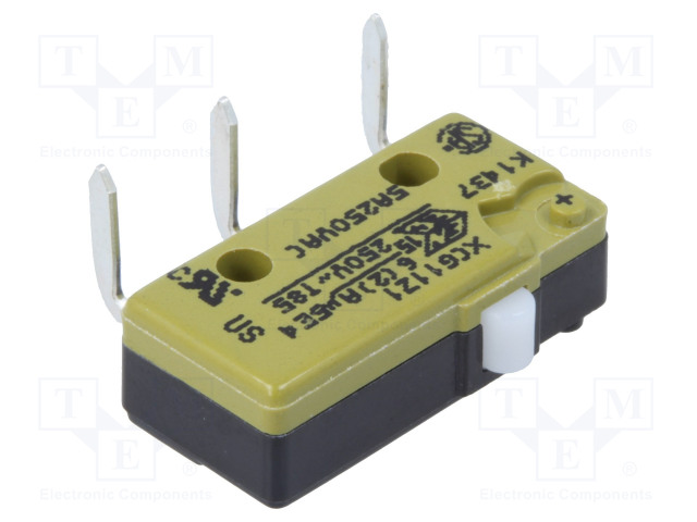 MIKROKYTKIN SNAP ACTION - 5A/250VAC - ILMAN VIPUA - SPDT - ON-(ON) - SANP ACTION mikrokytkimet - XCG11 - 1