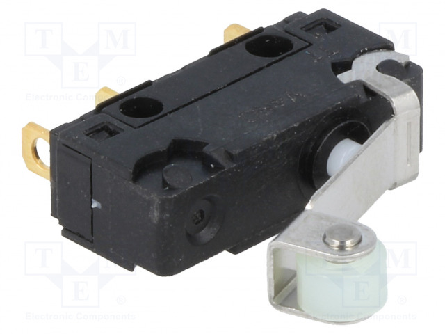 MIKROKYTKIN SNAP ACTION - 5A/250VAC - RULLAVIVUN KANSSA - SPDT - SANP ACTION mikrokytkimet - V4NCT7AR1 - 1