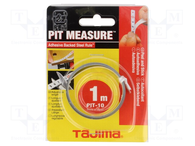 MITTA - PIT: 1M - LEV: 13MM - JOUSTAVAT,TARTTUVA - Vatupassit, vesivaa'at ja mitat - TJ-PIT10MWL001 - 1