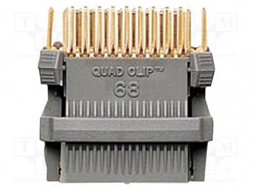 MITTAUSKLIPSI - HARMAA - KOKONAISPIT: 29,97MM - KULLATTU - PLCC68 - Testausklipsit - POM-5401 - 1