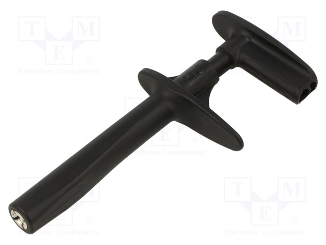 MITTAUSKOUKKU - PIHTIMÄINEN - 32A - MUSTA - 1KV - 4MM - KOK.PIT: 170MM - Testauskoukut - GRIP-ESZ6-21 - 1