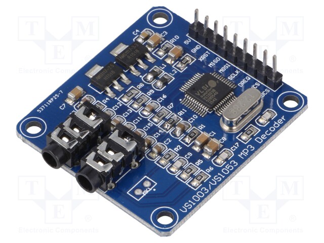 MODUULI: AUDIO - DEKOODERI - SPI - 5VDC - IC: VS1003B - RUUVATTU - Audiomoduulit - OKY3161 - 1