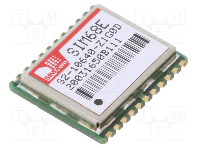 MODUULI: GPS - ±2,5M - GPS - -165DBM - 2,8÷4,3VDC - 115200BPS - ±0,1M/S - GNSS (GPS) moduulit - SIM68E-11 - 1