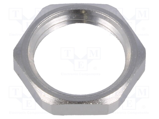 MUTTERI - VARUSTETTU MAADOITUKSELLA - PG7 - MESSINKI - PAKS.: 2,8MM - Läpivientikappaleiden mutterit - HUMMEL-1167070001 - 1