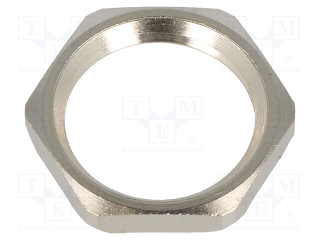 MUTTERI - VARUSTETTU MAADOITUKSELLA - PG9 - MESSINKI - PAKS.: 2,8MM - Läpivientikappaleiden mutterit - HUMMEL-1167090001 - 1