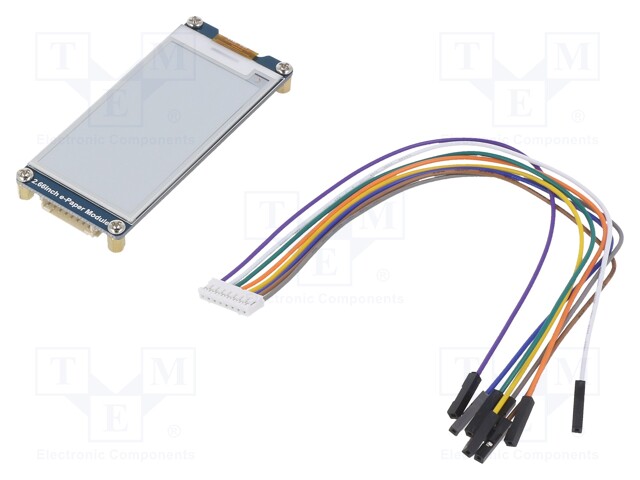 NÄYTTÖ: E-PAPERI - 2,66" - 296X152 - KOOT: 37X83,5MM - MUSTA-VALKOINEN - E-paperi - WSH-18321 - 1