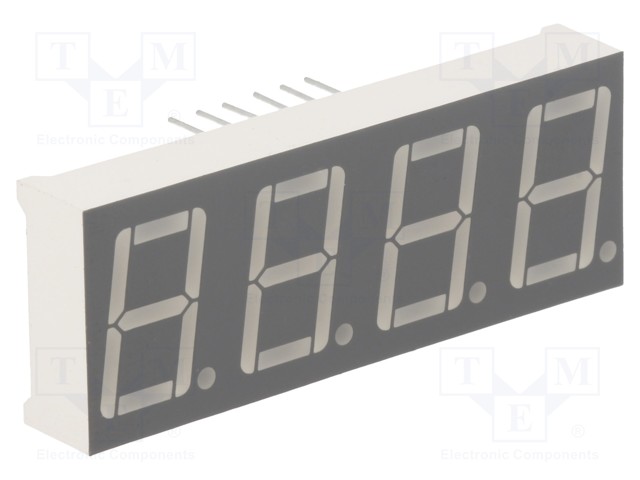 NÄYTTÖ: LED - 7-SEGMENTTINÄYTTÖ - 14,2MM - 0,56" - MERK.LKM: 4 - KATODI - 7-segmenttinäytöt - FYQ-5641AUHR-21 - 1