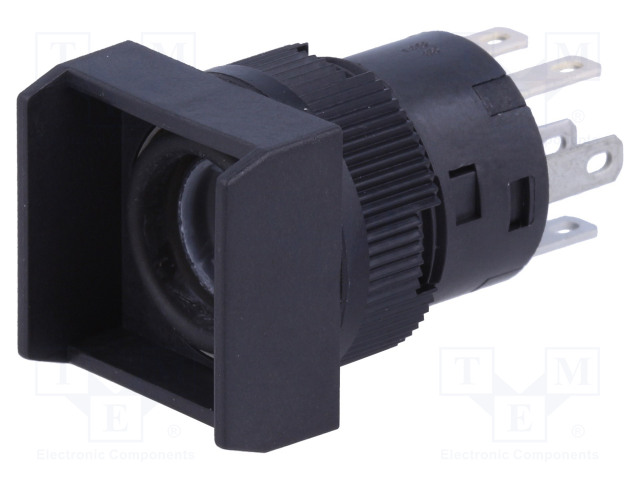 PAINOKYTKIN - AS: 2 - DPDT - 3A/125VAC - ON-(ON) - NÄPPÄIN: PYÖREÄ - Standardikytkimet - YB25WSKW01 - 1