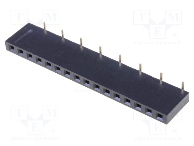 LIITIN: PIN - N LIITINAARAS - PIN: 16 - SMT - SUORA - 2,54MM - 1X16 - Piikkirimaliittimet - DS1023-16-1X16TX1 - 1