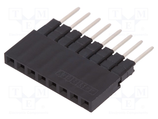 PIIKKIRIMALIITIN - N LIITINAARAS - PIN: 8 - THT - SUORA - 3A - 2,54MM - 1X8 - Piikkirimaliittimet - DS1023-05-1X8B81 - 1