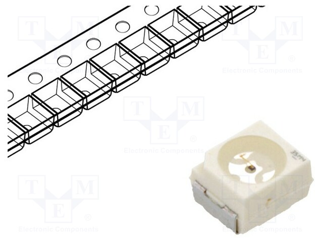 LED - PUNAINEN - SMD - 3030,PLCC2 - 4,5÷18MCD - 1,7÷2,2VDC - 3X3X2,1MM - Pintaliitos LED - LST67K-J1L2-1 - 1
