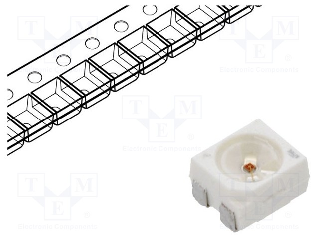 LED - ORANSSI - SMD - 3030,PLCC4 - 1400÷4500MCD - 1,9÷2,5VDC - 3X3X2,1MM - Pintaliitos LED - LOE6SF-ABCB-24-1 - 1