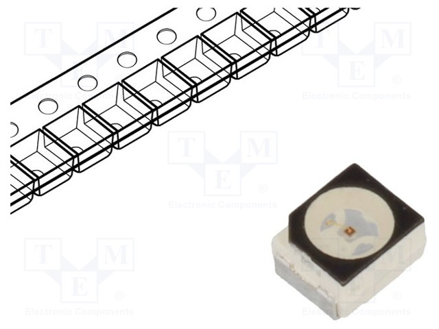 LED - PUNAINEN - SMD - 3528,PLCC2 - 1,5÷3,8LM - 450÷1400MCD - 1,9÷2,5VDC - Pintaliitos LED - LR-T68F-U1AA-1-1 - 1