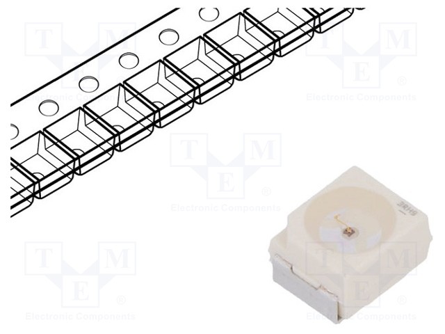 LED - PUNAINEN - SMD - 3528,PLCC2 - 190÷605MLM - 56÷180MCD - 1,8÷2,3VDC - Pintaliitos LED - LS-T676-P2S1-1 - 1