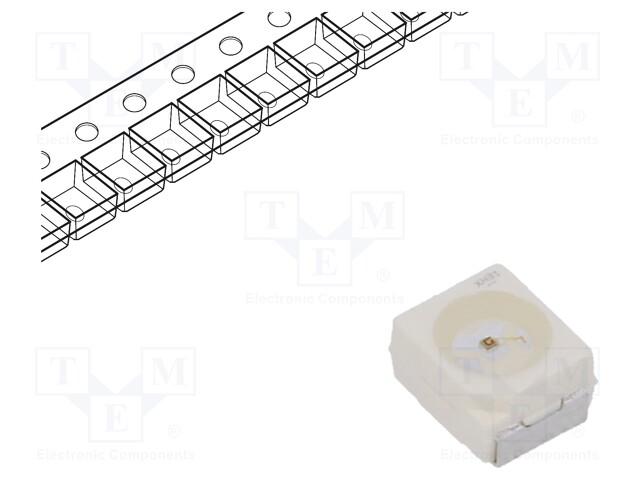 LED - PUNAINEN - SMD - PLCC2 - 1,21÷3,03LM - 355÷1120MCD - 1,9÷2,5VDC - Pintaliitos LED - LS-T67F-T2V2-1 - 1
