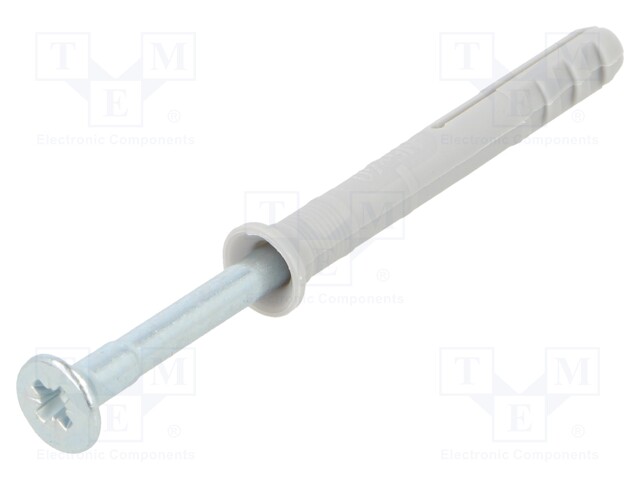 PLASTIC ANCHOR - WITH SCREW - 5X40 - ZINC-PLATED STEEL - N - 100PCS. - Ruuvit - muut - FISCHER-50351 - 1