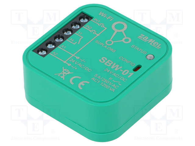 PORTIN OHJAIN - SMART HOME - RASIA-ASENNUS - 24VAC - 24VDC - IP20 - SUPLA - OUT: 1 - Rakennusautomatiikka - SBW-01 - 1