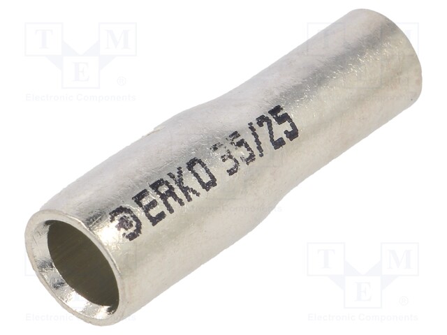 PÄÄTE: JATKOHOLKKI - PUNAINENUKTIO - KUPARI - TINATTU - PURISTETTAVA - Pääteholkit ja jatkoholkit - KLR-35-251 - 1