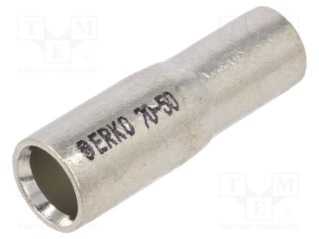 PÄÄTE: JATKOHOLKKI - PUNAINENUKTIO - KUPARI - TINATTU - PURISTETTAVA - Pääteholkit ja jatkoholkit - KLR-70-501 - 1