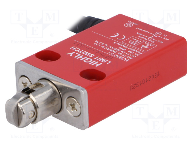 RAJAKYTKIN - Ø12MM POIKITTAISMETALLIRULLA - NO + NC - 5A - JOHDOT - 2M - Rajakytkimet - EFM-L-3-321 - 1