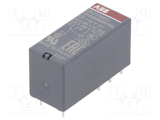 RELE - SPDT - UKELAN: 110VAC - 16A - CR-P - PCB - Pienoisreleet - CR-P110AC1 - 1