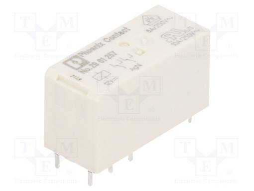 RELE: MINIATYYRI - DPDT - UKELAN: 12VDC - IKOSKETINTEN MAX: 8A - PCB - Pienoisreleet - REL-MR-12DC21-21 - 1