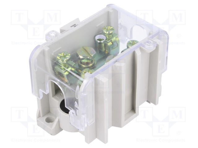 LIITIN: RIVILIITIN - 125A - RUUVI TERMINAALI - HARMAA - 35MM2 - NAVAT: 1 - Riviliittimet - PE.4101 - 1