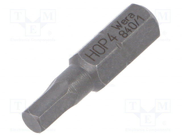 RUUVAUSKÄRKI - KUUSIOKOLO - HEX 4MM - 1/4" - KOK.PIT: 25MM - Ruuvauskärjet - WERA.05056320001 - 1