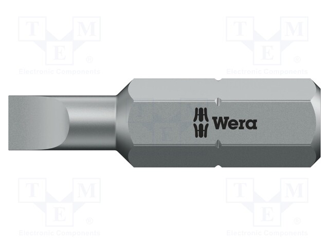 RUUVAUSKÄRKI - LITTEÄ - 4X0,5MM - 1/4" - KOK.PIT: 25MM - Ruuvauskärjet - WERA.05072050001 - 1