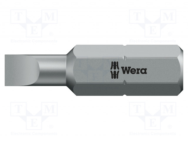 RUUVAUSKÄRKI - LITTEÄ - 4X0,5MM - 1/4" - KOK.PIT: 39MM - Ruuvauskärjet - WERA.05056007001 - 1