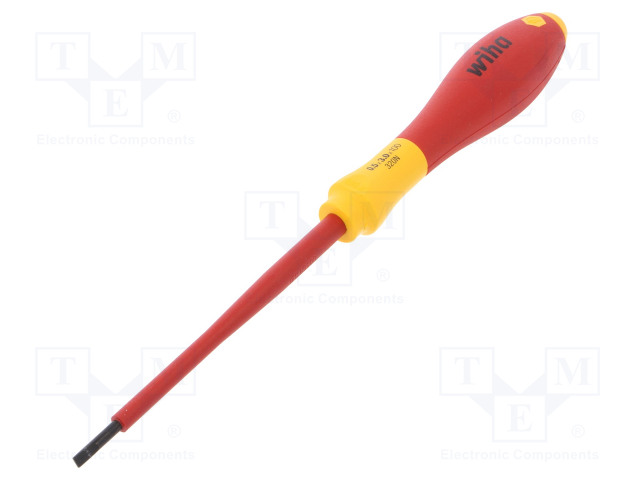 RUUVIMEISSELI - ERISTETTY - LITTEÄ - 3,0X0,5MM - TERÄN PIT: 100MM - Ruuvimeisselit ja sarjat - WIHA.00821 - 1