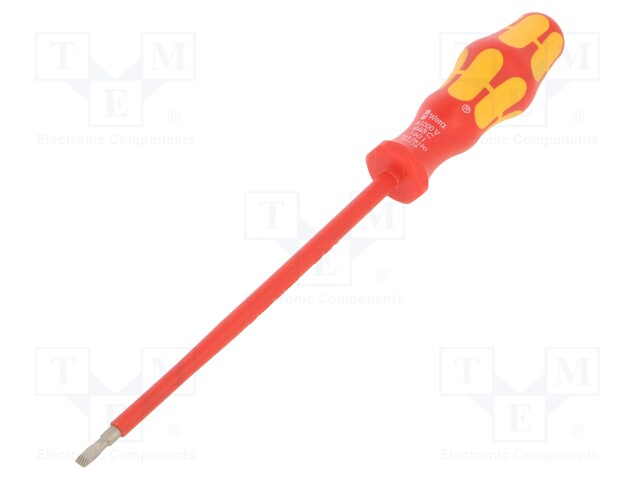 SCREWDRIVER: INSULATED - SLOT - 4X0.8MM - BLADE LENGTH: 150MM - Ruuvimeisselit ja sarjat - WERA.05006116001 - 1