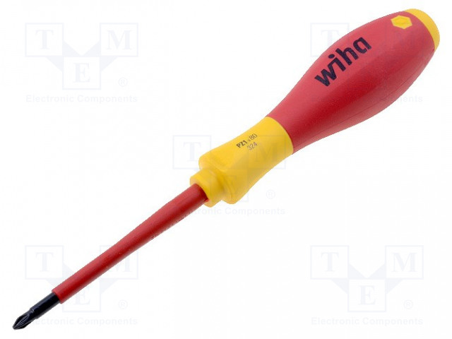 SCREWDRIVER: INSULATED - POZIDRIV® - PZ1 - BLADE LENGTH: 80MM - 1KVAC - Ruuvimeisselit ja sarjat - WIHA.324PZ1 - 1
