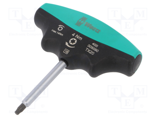 RUUVIMEISSELI - TORX® - DYNAMOMETRINEN - TX20 - TERÄN PIT: 60MM - Ruuvimeisselit ja sarjat - WERA.05005090001 - 1