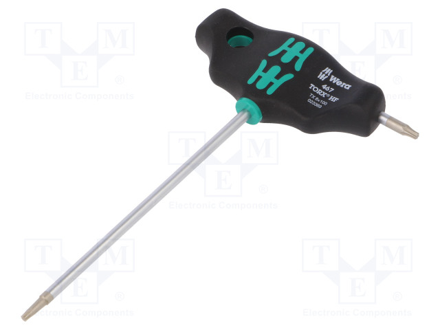 WRENCH: TORX® - OVERALL LEN: 132MM - KIND OF HANDLE: T - 400 - Kuusiokolo- ja TORX avaimet - WERA.05023369001 - 1