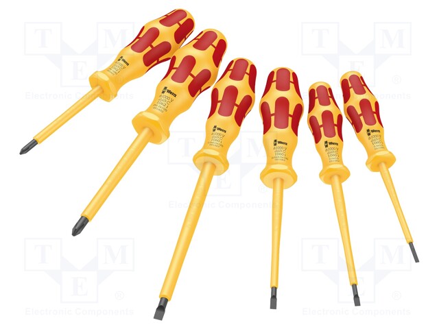 SCREWDRIVER: INSULATED-SET - INSULATED - PHILLIPS,SLOT - 6PCS. - Ruuvimeisselit ja sarjat - WERA.05051575001 - 1